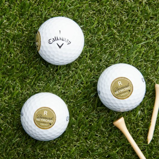 Classy Golfers Gold Monogram Golfball (Insitu Gras)