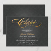 Classy Graduation Party Einladung (Vorne/Hinten)