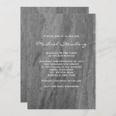 Classy Granite Bar Mitzvah Einladung (Vorne/Hinten)