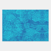 Classy Grape Cluster Damask Style Blue Green Geschenkpapier Set (Vorderseite)