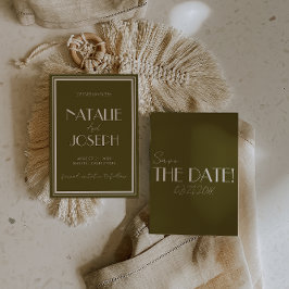 Classy Grassland Ivory Old Money Whimsical Wedding Save The Date