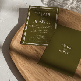 Classy Grassland Old Money Luxury Retro Wedding Einladung