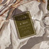 Classy Grassland Old Money Luxury Retro Wedding Einladung