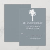 Classy Gray Palm Tree Destination UAWG RSVP Karte (Vorne/Hinten)