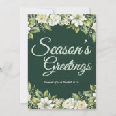 Classy Green Business Weihnachtskarte Feiertagskarte (Vorderseite)