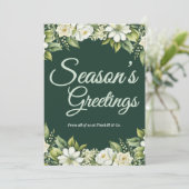 Classy Green Business Weihnachtskarte Feiertagskarte (Stehend Vorderseite)