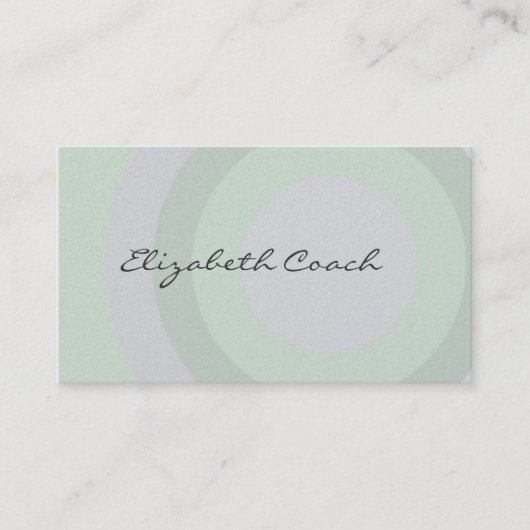 Classy Green Circles Visitenkarte (Vorderseite)