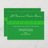 Classy Green Zebra Pattern Hochzeitseinladung Einladung (Vorne/Hinten)