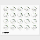 Classy Greenerage Foliage Wedding Runder Aufkleber (Blatt)