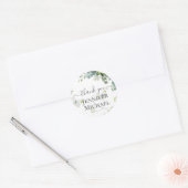 Classy Greenerage Foliage Wedding Runder Aufkleber (Umschlag)