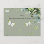 Classy Greenerenerity Foliage Wedding rettet die T Postkarte (Rückseite)