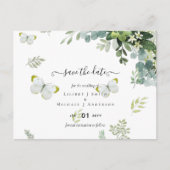 Classy Greenerenerity Foliage Wedding rettet die T Postkarte (Vorderseite)