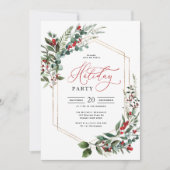 Classy Greenerries Weihnachtsfeier Berries Einladung (Vorderseite)