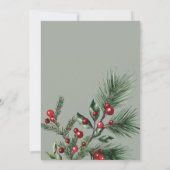 Classy Greenerries Weihnachtsfeier Berries Einladung (Rückseite)