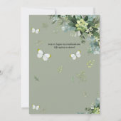 Classy Greenery Foliage Wedding Einladungen Budget (Rückseite)
