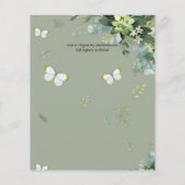 Classy Greenery Foliage Wedding Einladungen Budget (Rückseite)