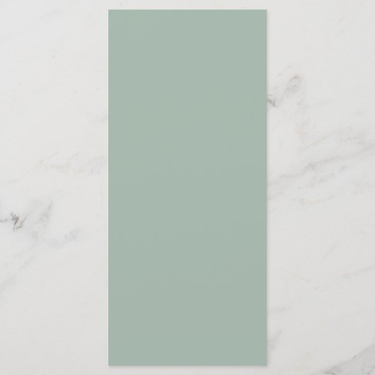 Classy Greenery Tropical Modern Calligraphy Dinner Menükarte (Rückseite)