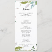 Classy Greenery Tropical Modern Calligraphy Dinner Menükarte (Vorderseite)