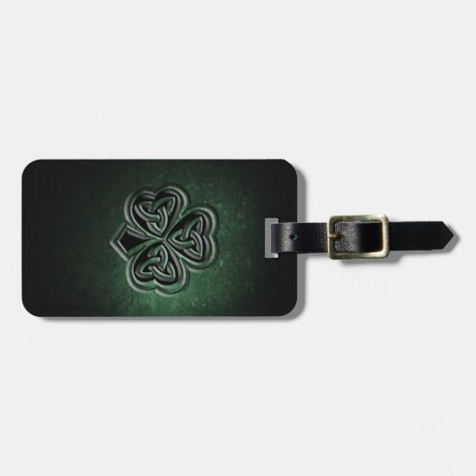 Classy Grund Irish Glücksspiel Kleeblatt personali Gepäckanhänger (Vorderseite horizontal)