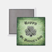 Classy grundge Irish Glück Kleeblatt Magnet (Vorderseite/Rückseite)