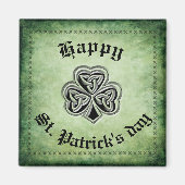 Classy grundge Irish Glück Kleeblatt Magnet (Vorne)