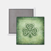 Classy grundge Irish Glück Kleeblatt Magnet (Vorderseite/Rückseite)