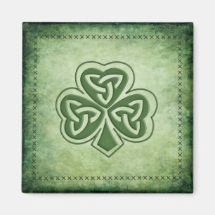 Classy grundge Irish Glück Kleeblatt Magnet