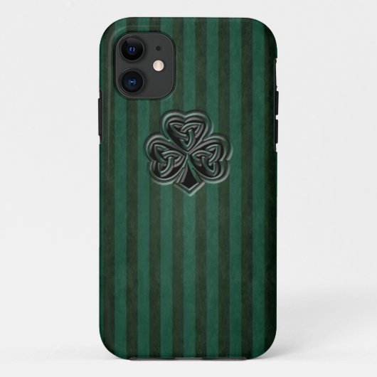Classy grundgreen irisches Glück Kleeblatt Case-Mate iPhone Hülle (Rückseite)