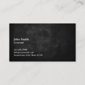 Classy Grunge Dark Economist Visitenkarte (Rückseite)