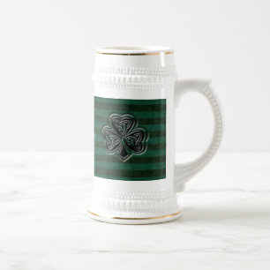 Classy Grunge Irish Pech Kleeblatt personalisiert Bierglas