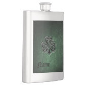 Classy Grunge Irish Pech Kleeblatt personalisiert Flachmann (Rechts)