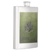 Classy Grunge Irish Pech Kleeblatt personalisiert Flachmann (Rechts)