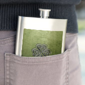 Classy Grunge Irish Pech Kleeblatt personalisiert Flachmann (Beispiel)