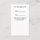 Classy Hair Stylist Client Termin Karten (Rückseite)