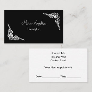 Classy Hairstylist Termine Business Cards New Visitenkarte