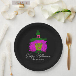 Classy Halloween Glam Hexe Party Personalisiert Pappteller