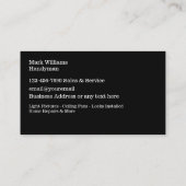 Classy Hammer Emblem Handyman Business Cards Visitenkarte (Rückseite)