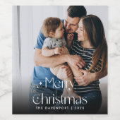 Classy Hand Geschenktes Weihnachtsweingeschenk Weinetikett (Einzelnes Label)