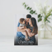 Classy Hand Schriftliche Weihnachtspostkarte Postkarte (Stehend Vorderseite)