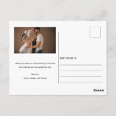 Classy Hand Schriftliche Weihnachtspostkarte Postkarte (Rückseite)