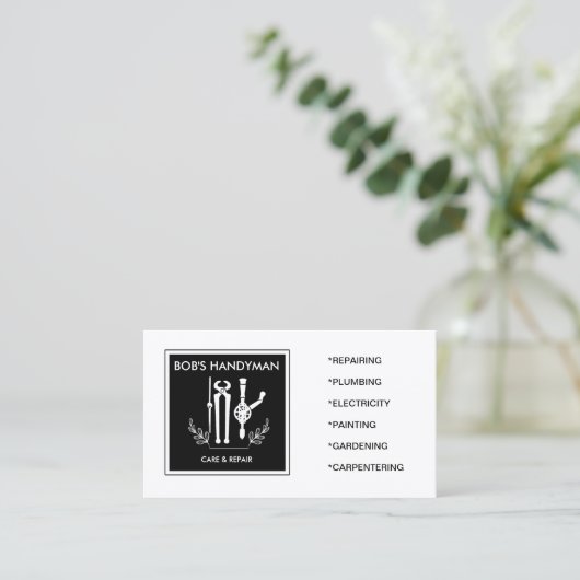 Classy Handy Tools Handyman Visitenkarte (Stehend Vorderseite)