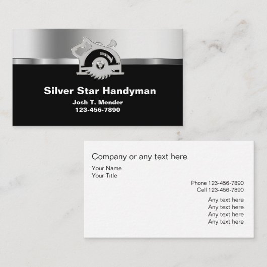 Classy Handyman Business Cards Visitenkarte (Vorne/Hinten)