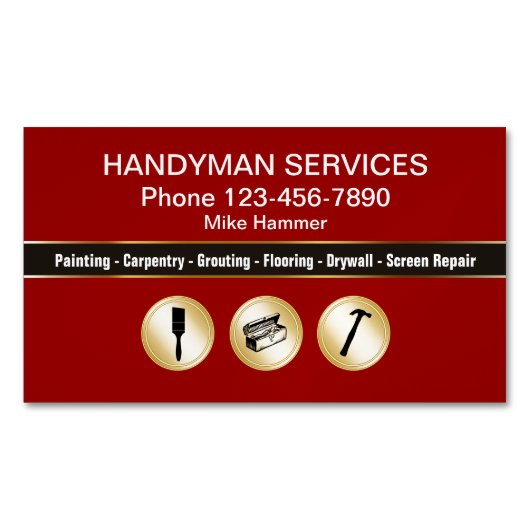 Classy Handyman Business Magnete (Vorderseite)