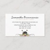 Classy Handzeichnungsherden Floral Honey Honey Bee Visitenkarte (Rückseite)