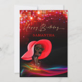 Classy Happy Birthday Afrikanische Amerikanerin Ankündigung (Vorderseite)