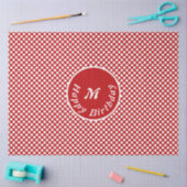 Classy Happy Birthday Red Polka Dot Tissue Paper Seidenpapier (Basteln)