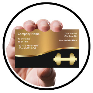 Classy Health Fitness Club Business Cards Visitenkarte