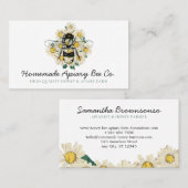 Classy Heart Daisy Blume Apiary Honey Bee Visitenkarte (Vorne/Hinten)