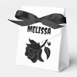 Classy Hexe Rose & Black Cat individuell anpassbar Geschenkschachtel