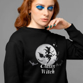 Classy Hexe und MondHalloween Sweatshirt